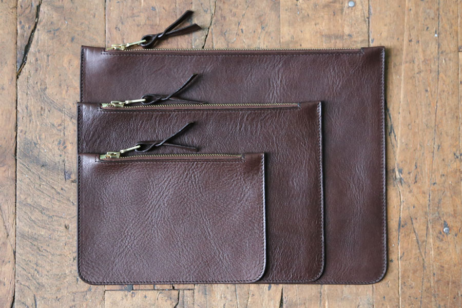 Medium Leather Zipper Pouch Frank Clegg Leatherworks