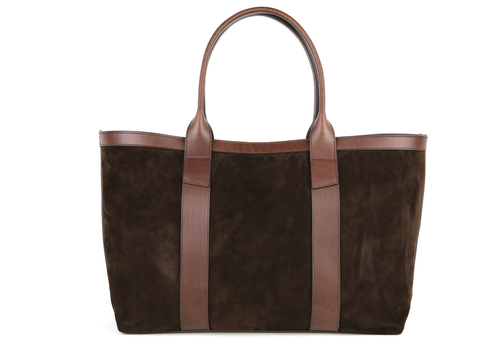 suede tote handbag