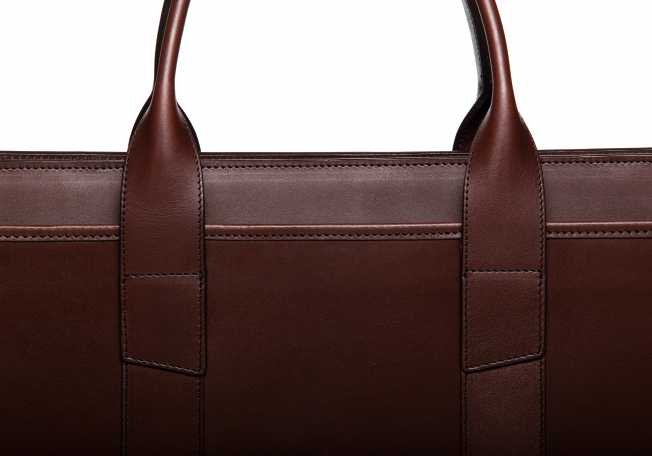 Leather Zip Top Briefcase Made in America Frank Clegg Leatherworks