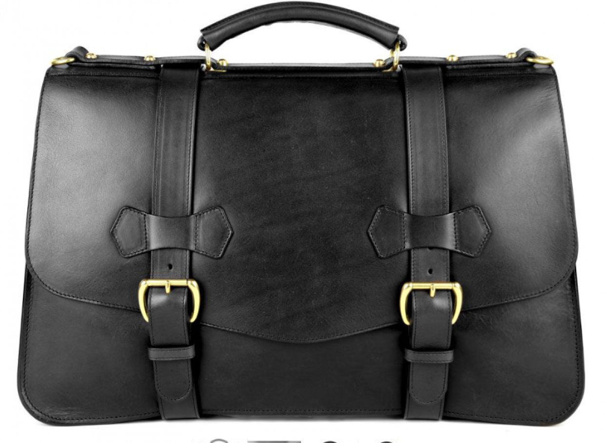 briefcase with luggage strap
