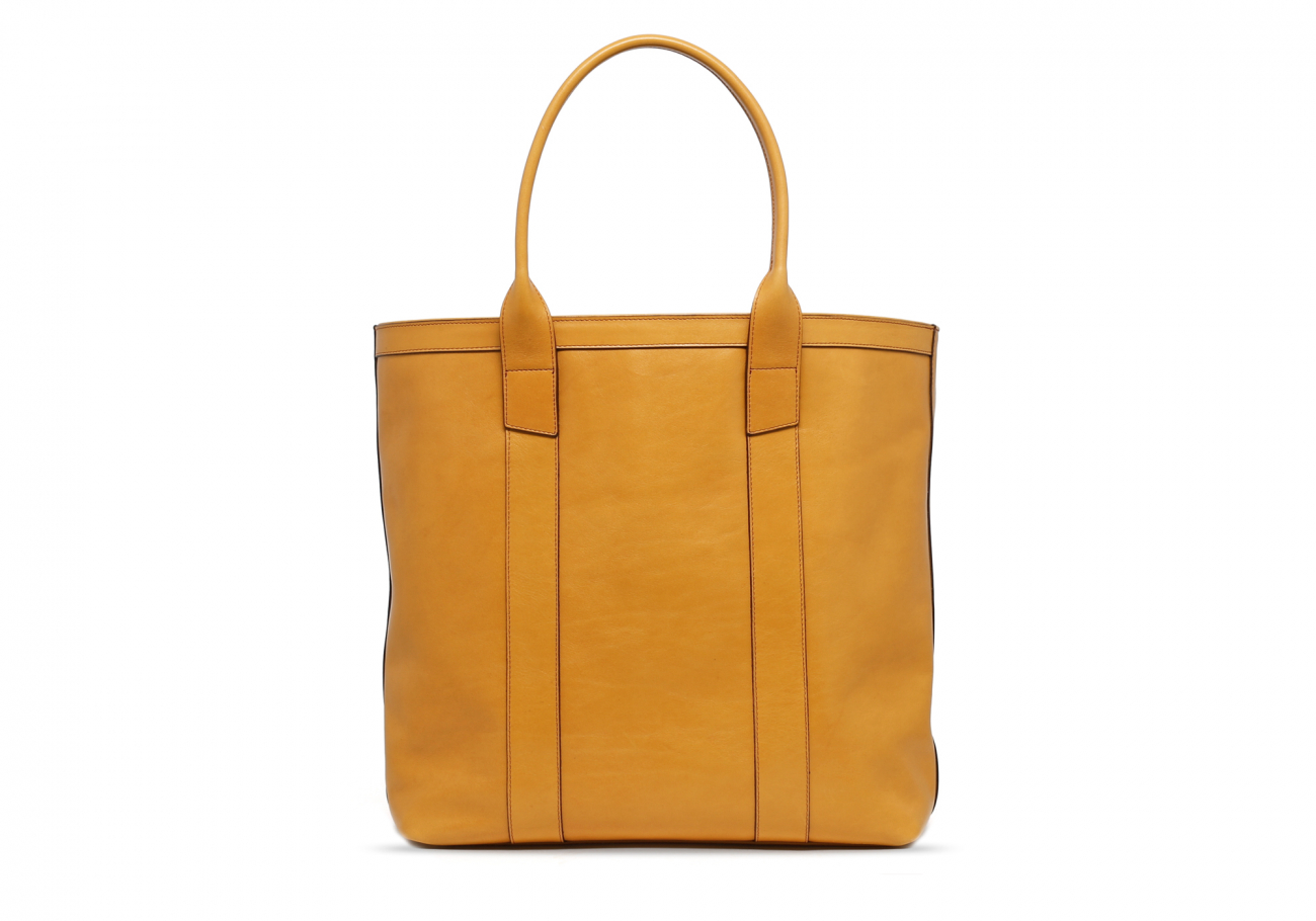 Tall Tote - Dark Yellow Ochre - Smooth Tumbled Leather Frank Clegg ...
