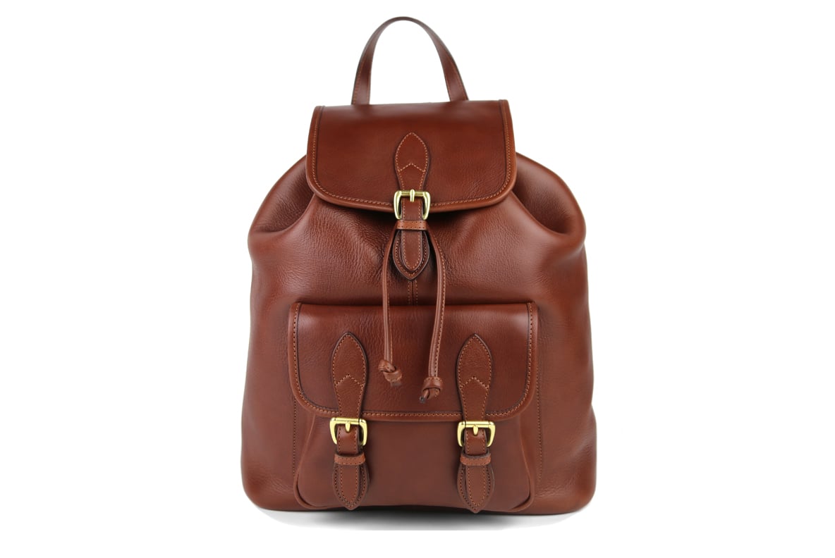 Leather Flap Backpack