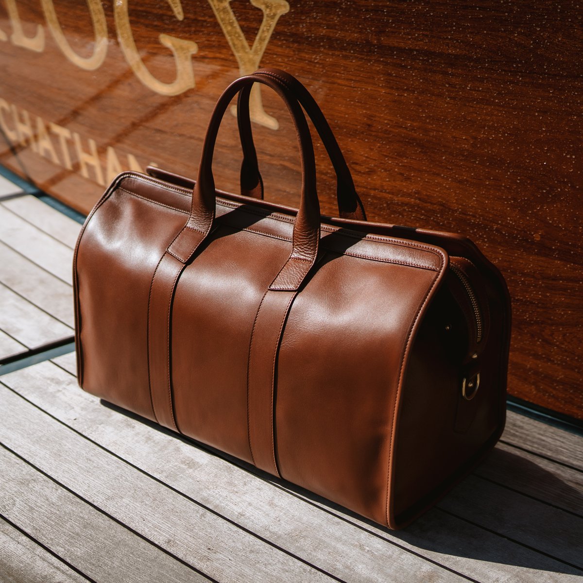 Pinion Consistent Kent Handmade Leather Travel Duffel Bag | Weekender Bags | Frank Clegg  Leatherworks
