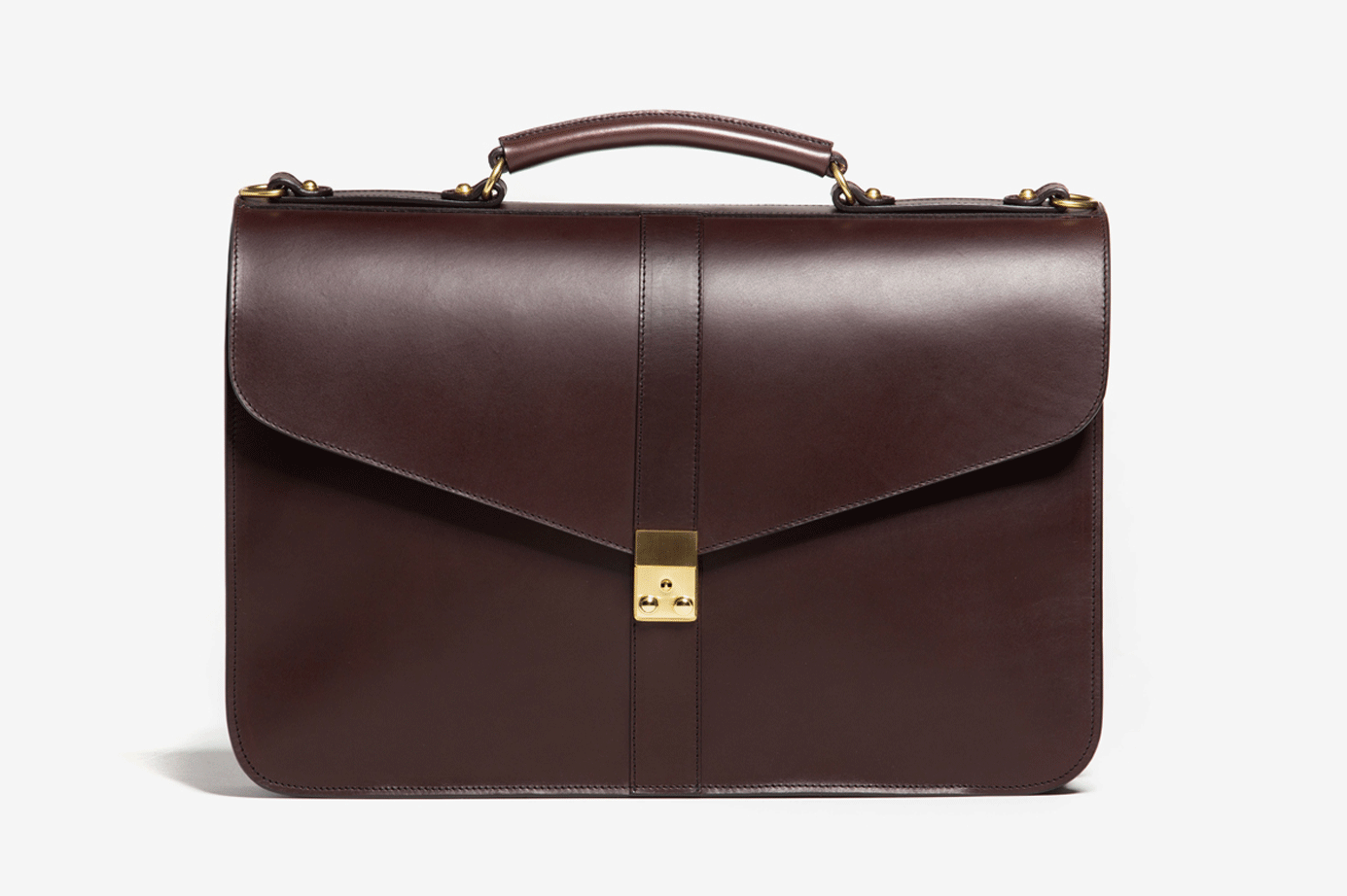 English Briefcase with lock Frank Clegg Leatherworks